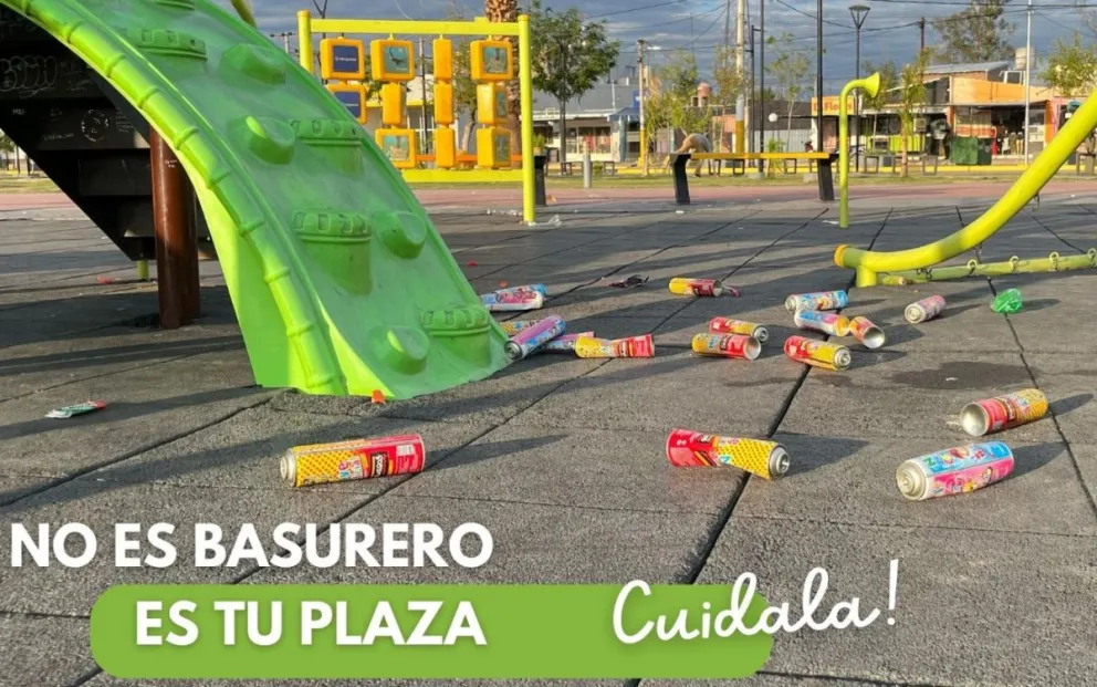 Contundente. El mensaje en sus redes sociales del municipio de Sarmiento.