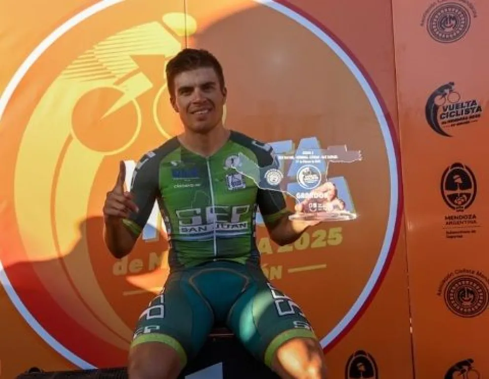 Leo Cobarrubia, dueño de la segunda etapa en la Vuelta de Mendoza (Foto: Gentileza Luis Rojo Mallea).
