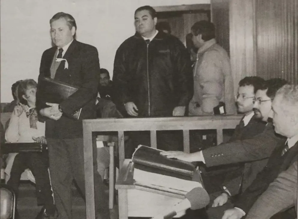 Juan José Balmaceda, en el juicio que se llevó adelante por el crimen de su mujer, María Rosa Pacheco. Junto a su hermano, Jorge Luis, fueron absueltos. (Foto gentileza Diario de Cuyo)
