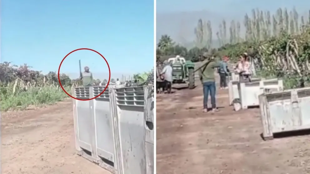 Tremendo. Luis Castro con la escopeta doble caño, en su hombro derecho.