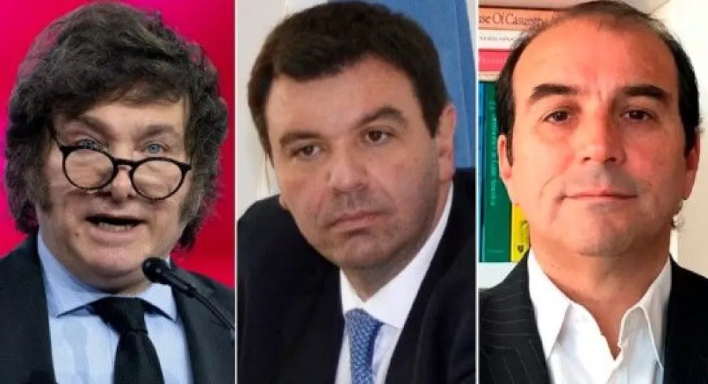 Confirmado. Milei y sus dos designados para la Corte Suprema, Lijo (en el centro) y Mansilla.