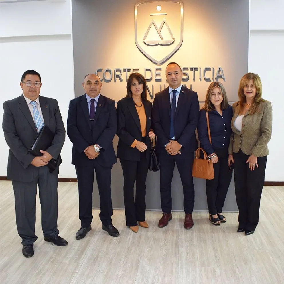 Encuentro. Los miembros del Directorio del Foro, con la vice Carina García a la cabeza, participaron del encuentro con la presidenta de la Corte, Adriana Garcia Nieto, para escuchar su idea sobre la eliminación de la feria.