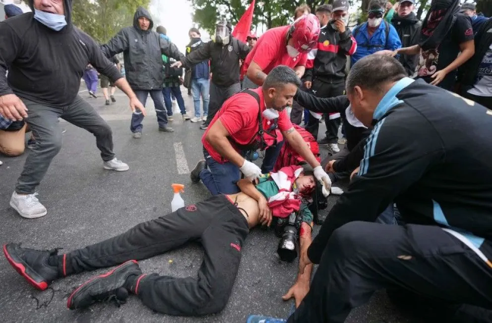 Violencia. El reportero gráfico Pablo Grillo fue herido de gravedad en la marcha pasada.
