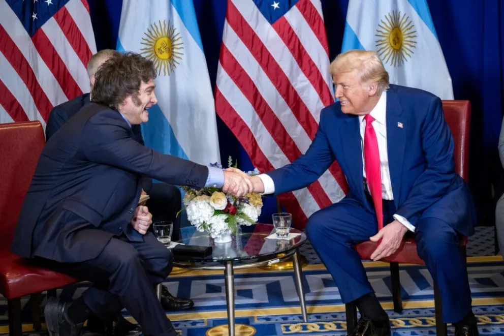Javier Milei y Donald Trump.