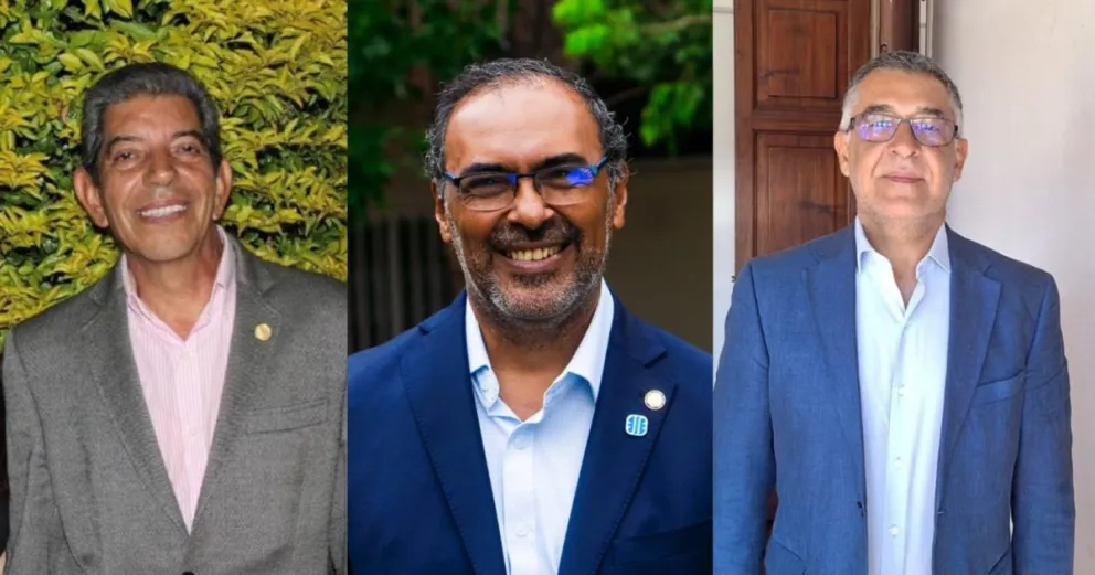 Protagonistas. Jorge Ramírez, Marcelo Lucero (actual decano) y Antonio Molina se enfrentarán para definir al conductor de la Facultad de Ciencias Sociales.