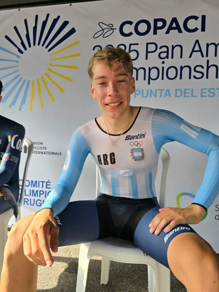 El sanjuanino, Mateo Kalejman se consagró campeón panamericano de ruta en Uruguay (Foto - Prensa FACPyR).