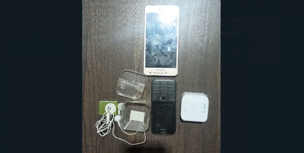 Botín. Los objetos robados que le encontraron a Quiroga al momento de su detención.