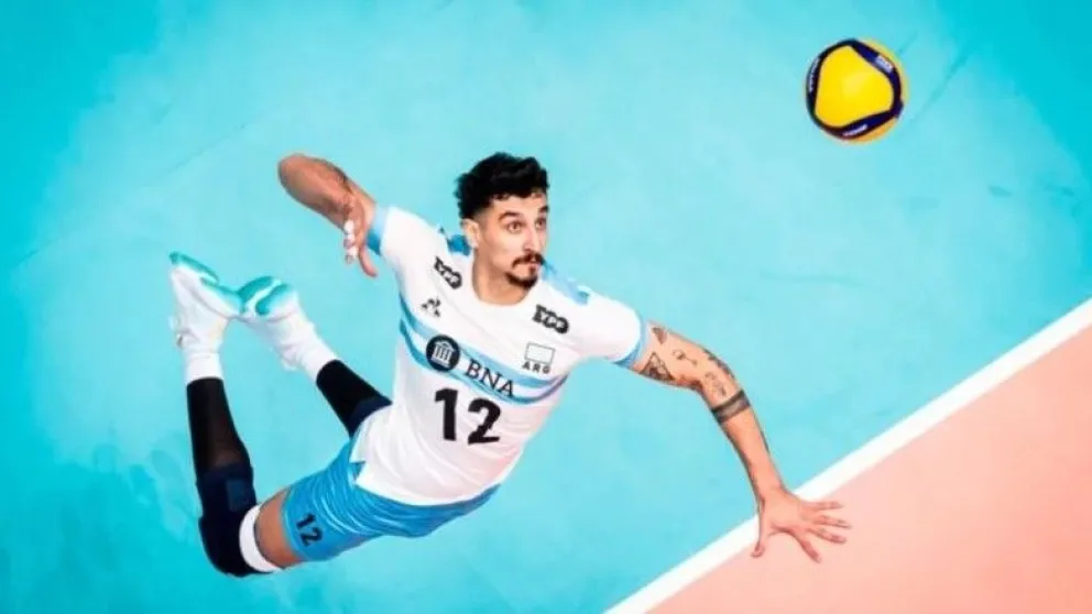 Puntal. El opuesto sanjuanino, Bruno Lima, goleador del combinado nacional.el