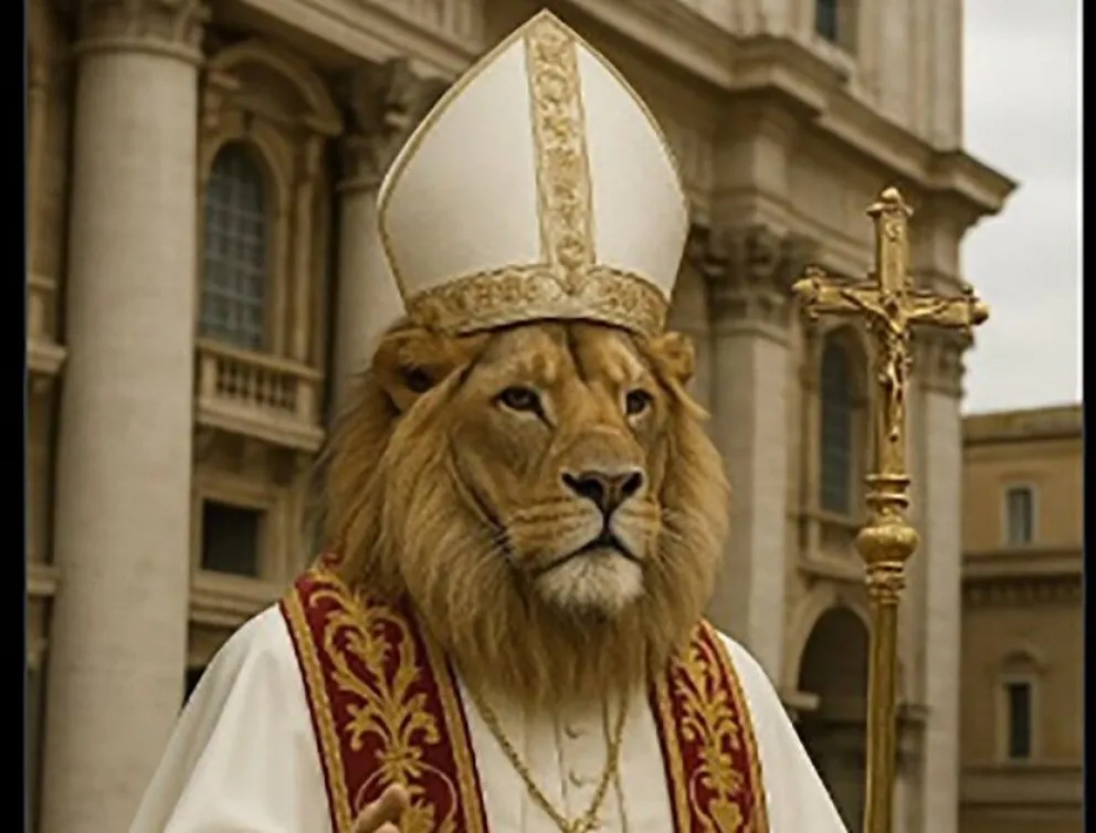 Especial. La imagen que acompañó el posteo de Milei saludando a León XIV.