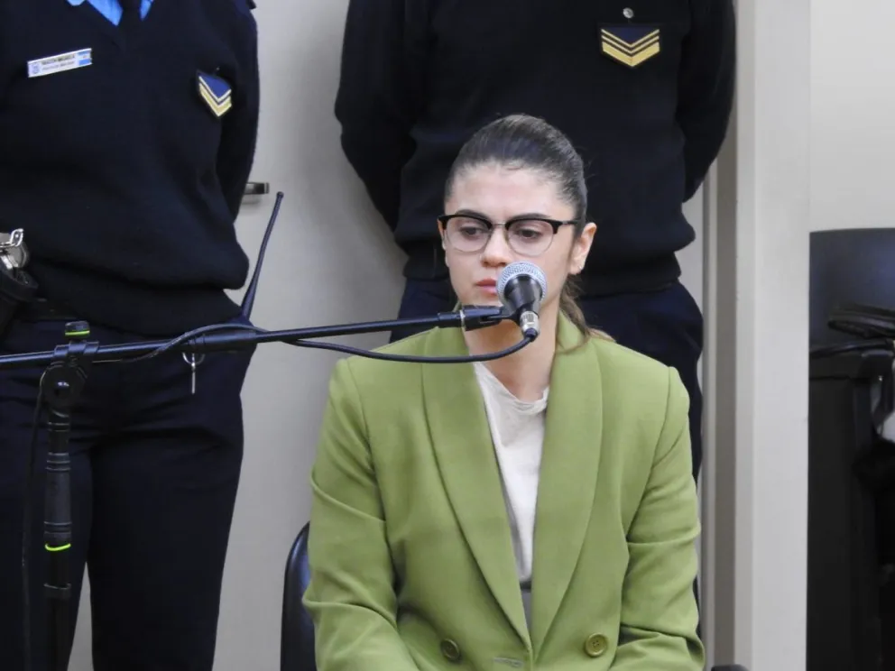 Luciana Bustos, en una audiencia del juicio en su contra, en mayo pasado.