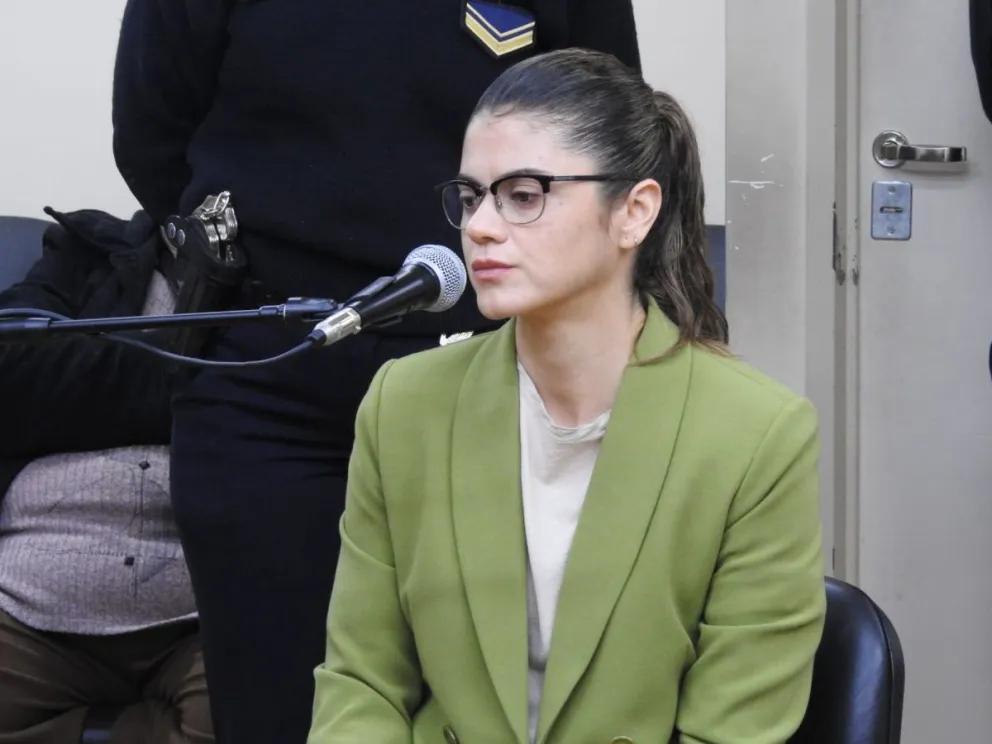 Luciana Bustos, durante el juicio que la condenó, en primera instancia, a prisión perpetua.