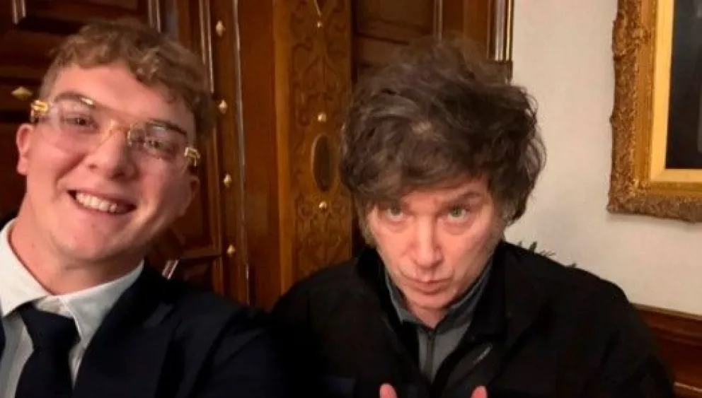 El presidente Milei con Hayden Davis, apuntado como responsable de la cripto $LIBRA.
