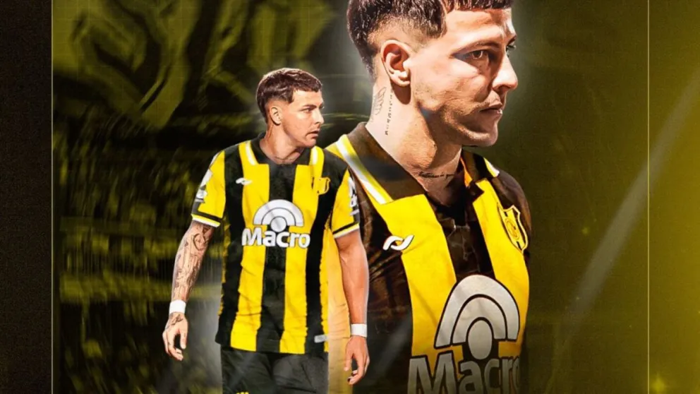 Bienvenido. La presentación como refuerzo de Deportivo Madryn para Ezequiel Montagna.