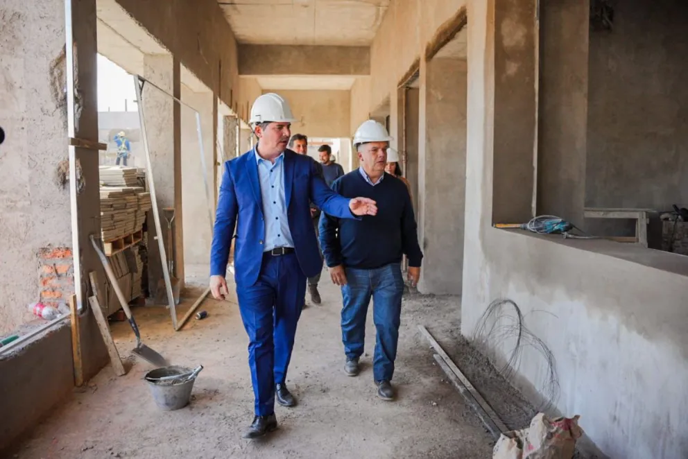 Con una inversión de $460 millones, el moderno edificio de la EPET N°4 alcanza el 40 % de ejecución. 