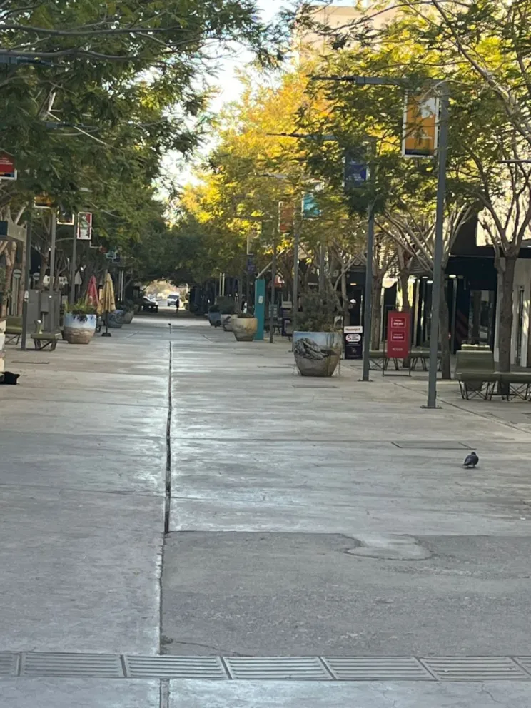 Así se veía el centro este viernes. 