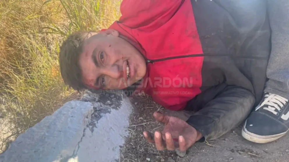 El delincuente fue atrapado por los vecinos del departamento. Foto gentileza Albardón Noticias.