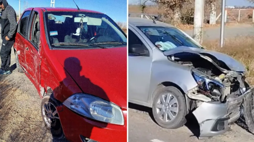 Los dos vehículos involucrados en el siniestro.