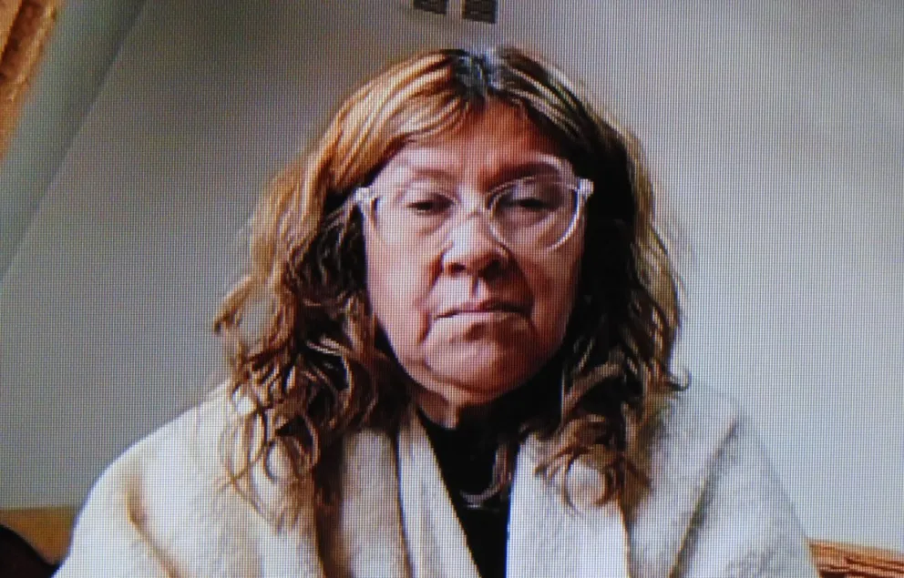 Graciela Aballay presenció la audiencia vía zoom desde su domicilio por problemas de salud. Fotos 0264Noticias