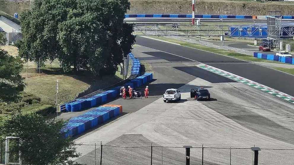 Franco Colapinto sufrió un accidente durante los test de la Fórmula 1 en Hungría: el mensaje de Alpine. 