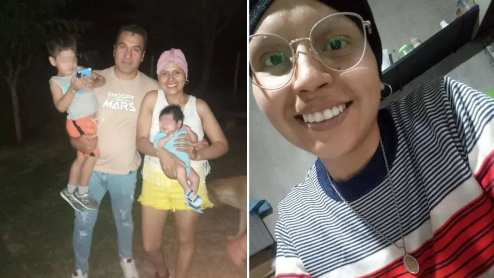 En familia. Yésica, junto a su esposo y dos hijos.