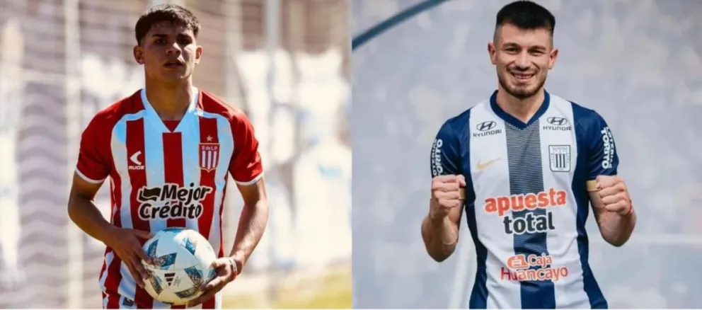 De izquierda a derecha: Fabricio Pérez, volante de Estudiantes, jugará los cuartos de final de la Copa Libertadores contra Flamengo, mientras Alan Cantero, el delantero de Alianza Lima, espera rival en la Sudamericana. 