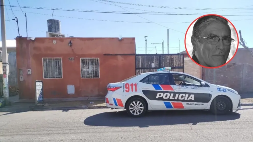 Escena y víctima. La casa que alquilaba el jubilado Alday en Capital, donde fue quemado luego de ser asesinado.