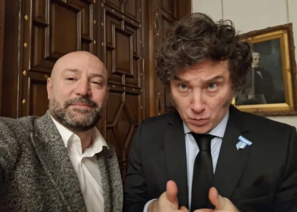 Pasado. Diego Spagnuolo, ex titular de la ANDIS, y Javier Milei.