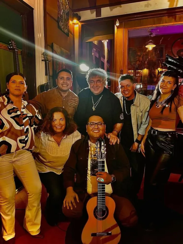 Foto tomada durante la grabación de la sesión.