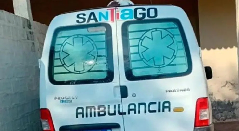 La ambulancia fue fotografiada en un hotel alojamiento.

