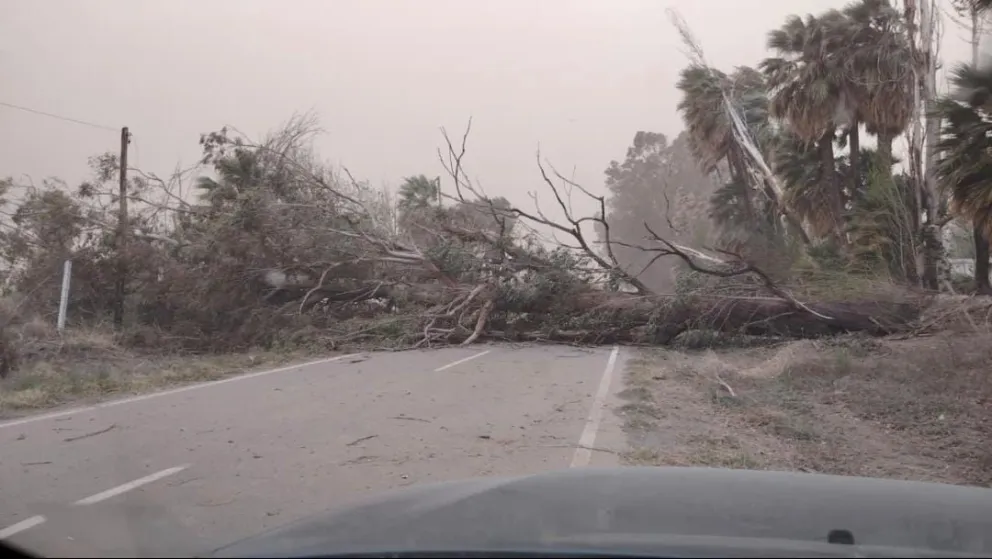 Una gran nube de polvo sobre el Gran San Juan