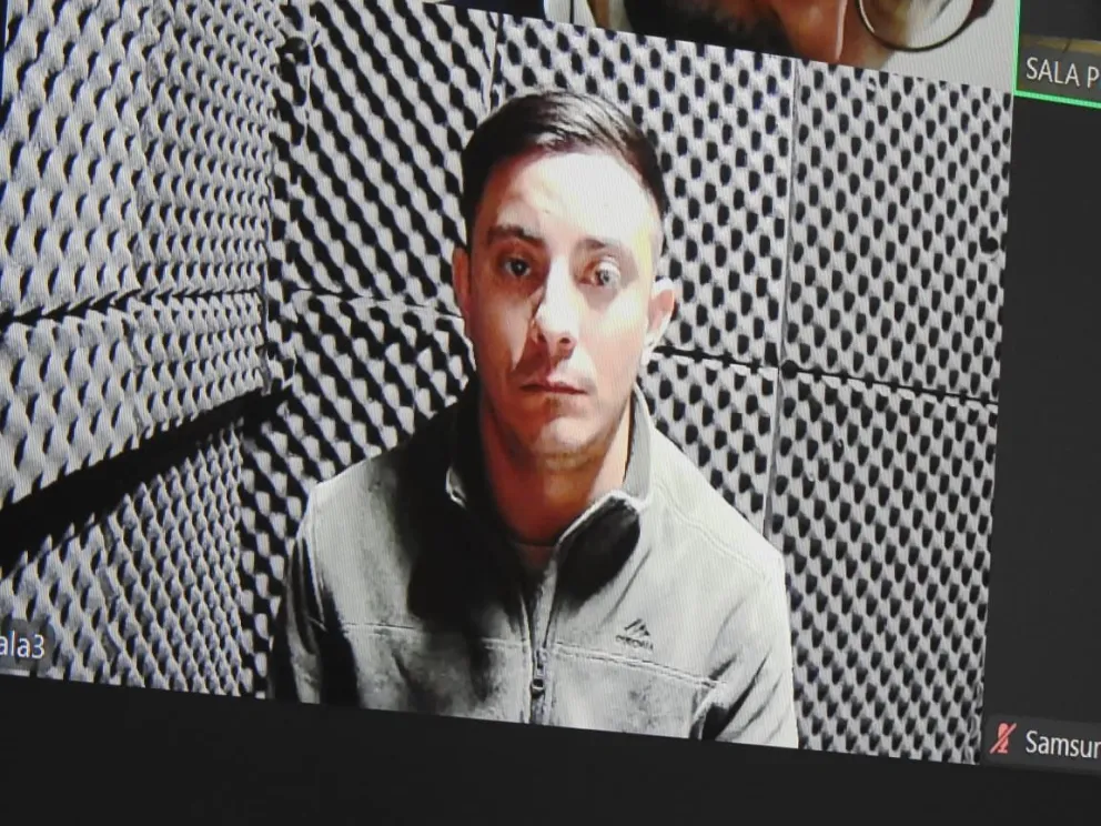 El detenido participó de la audiencia vía Zoom. (Fotos 0264 Noticias)