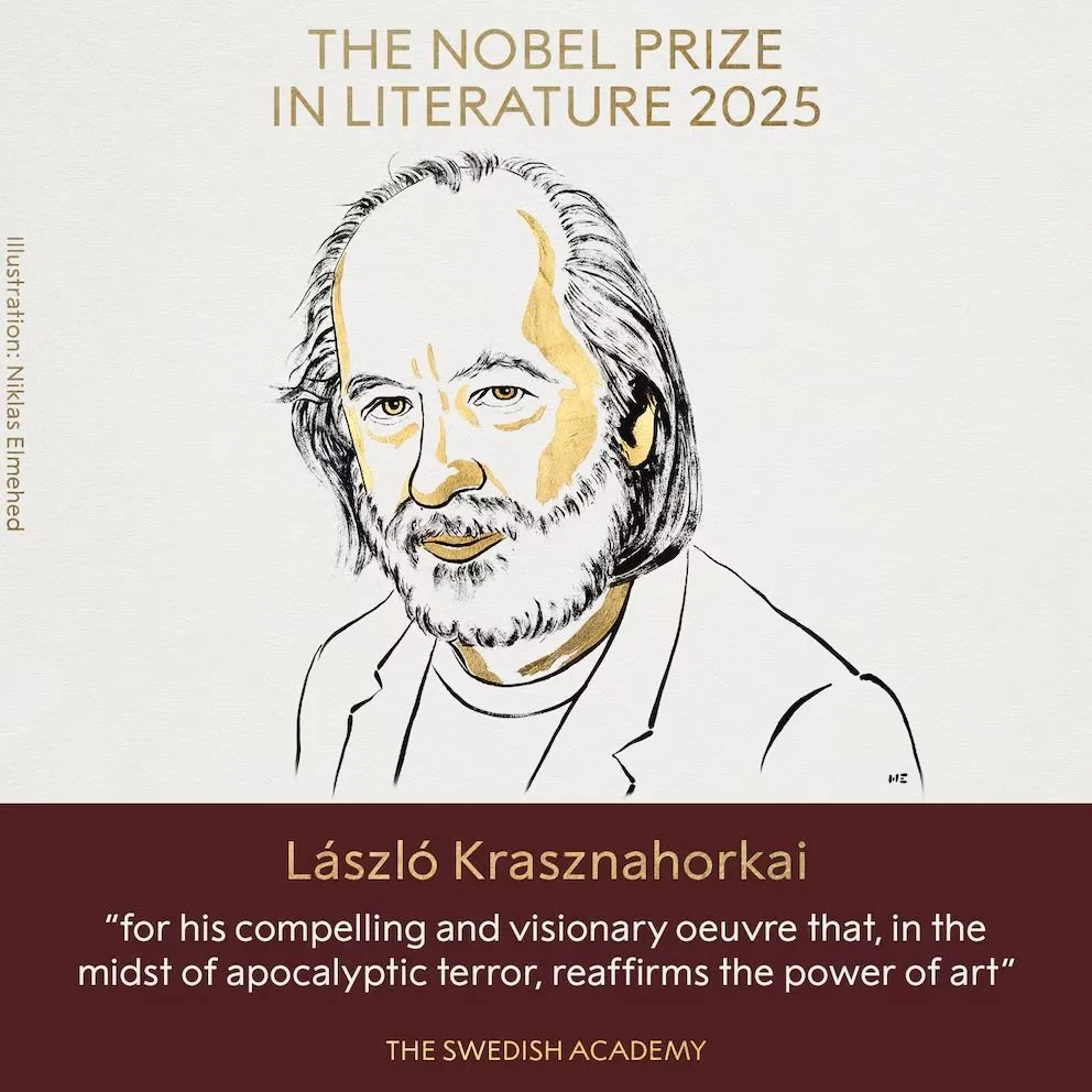 El Premio Nobel de Literatura 2025 fue otorgado al autor húngaro László Krasznahorkai. 
