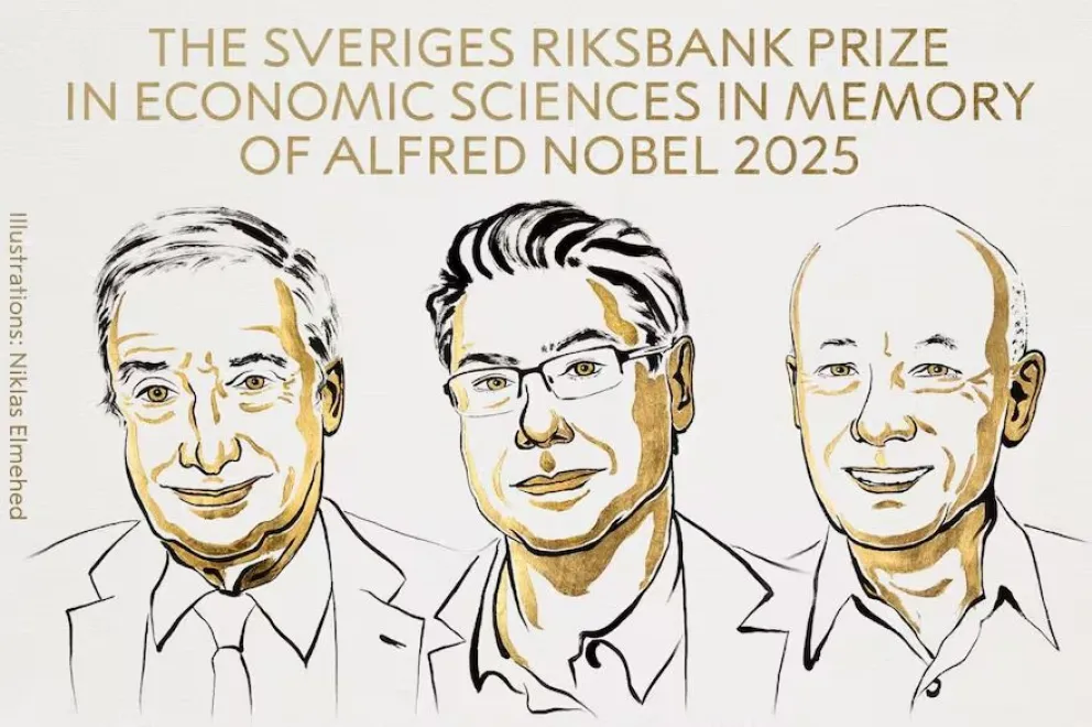Premio Nobel de Economía 2025: Mokyr, Aghion y Howitt, reconocidos por explicar el crecimiento impulsado por la innovación. 