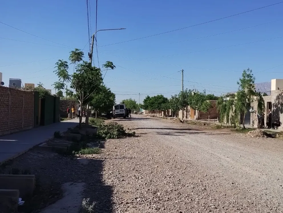 El barrio Valle Grande, Rawson, lugar donde perdió la vida el pequeño Emir. Foto 0264Noticias.