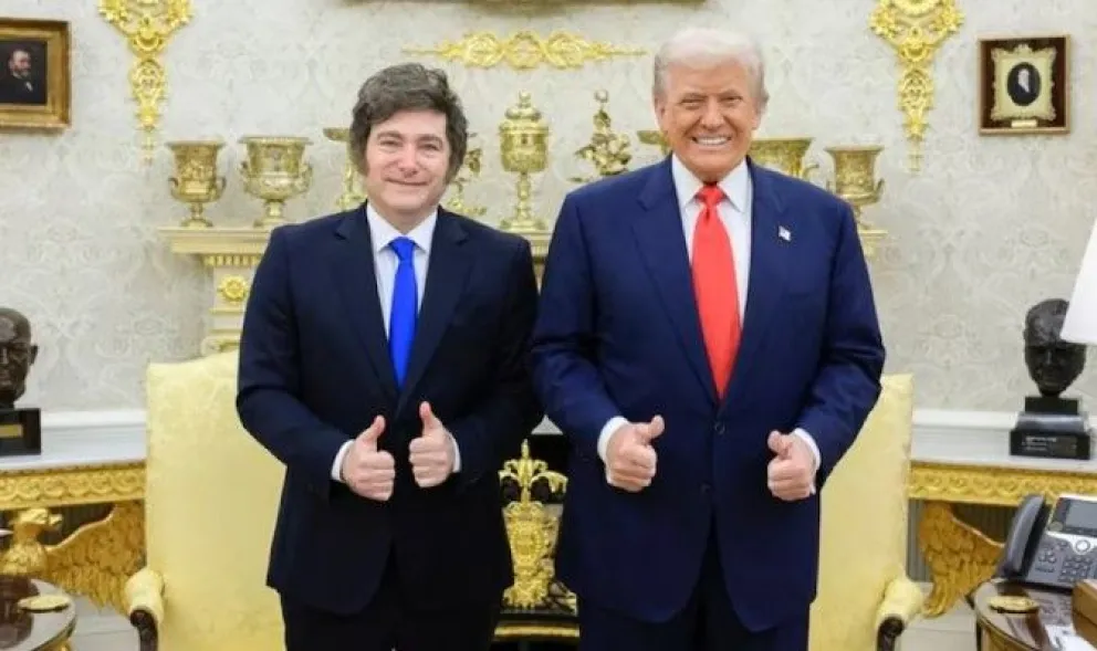 Javier Milei y Donald Trump.