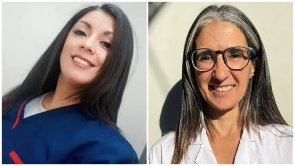 La enfermera Rosana Rojas, a la izquierda, y la doctora, Paula Gallego, profesionales de la Salud que se especializan en los dolores de los pacientes.