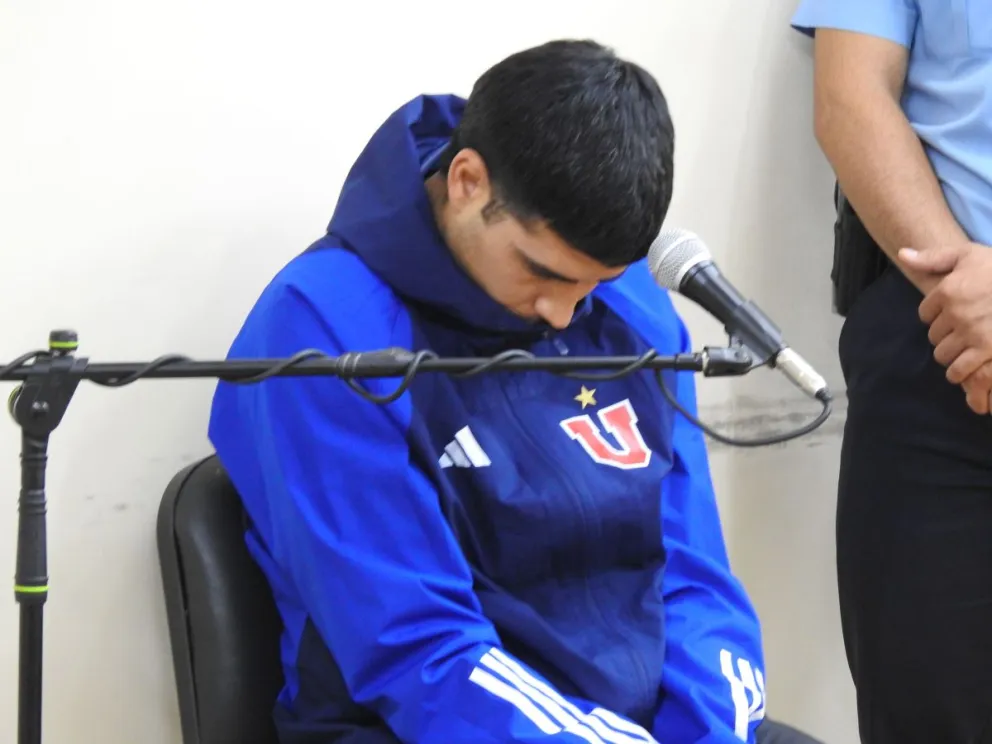 Jonathan Lucero se mostró cabeza baja en la audiencia. Foto 0264Noticias.