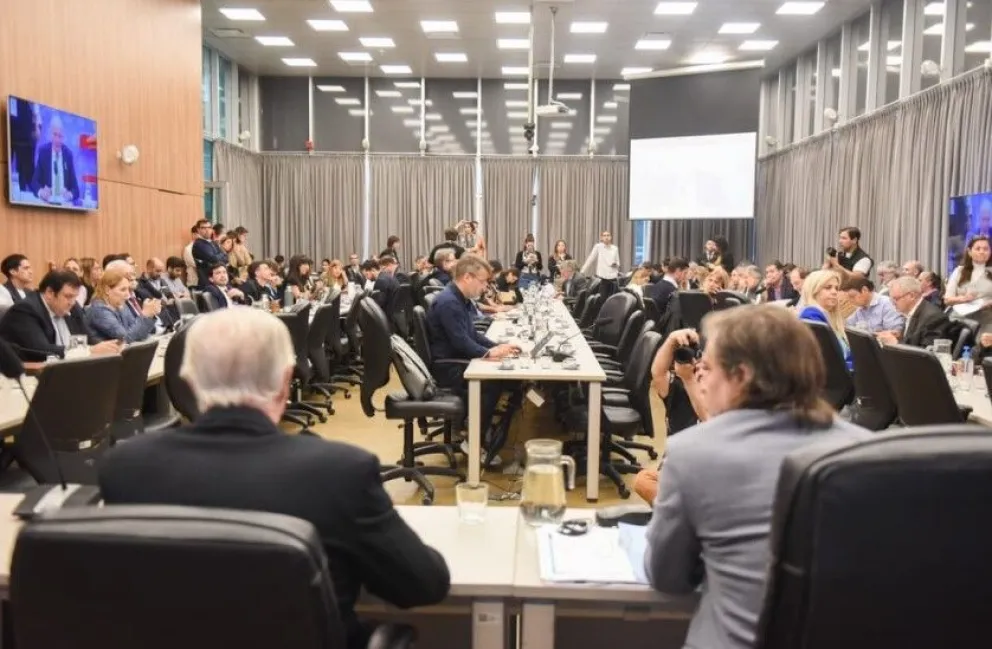 Reunión de la Comisión de Presupuesto, este martes en Diputados.
