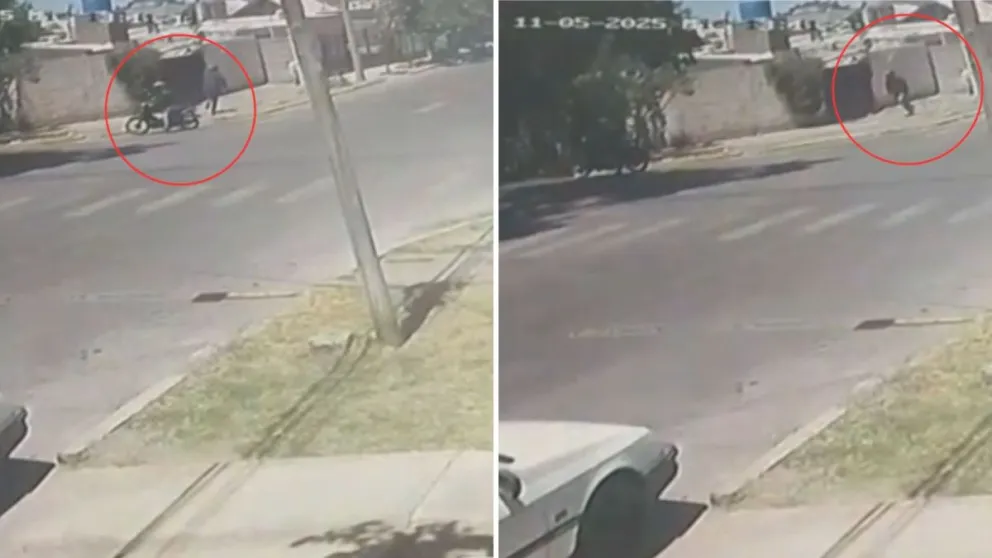 Motochorros tiraron al piso a un jubilado para sacarle el celular en Concepción: el video. 