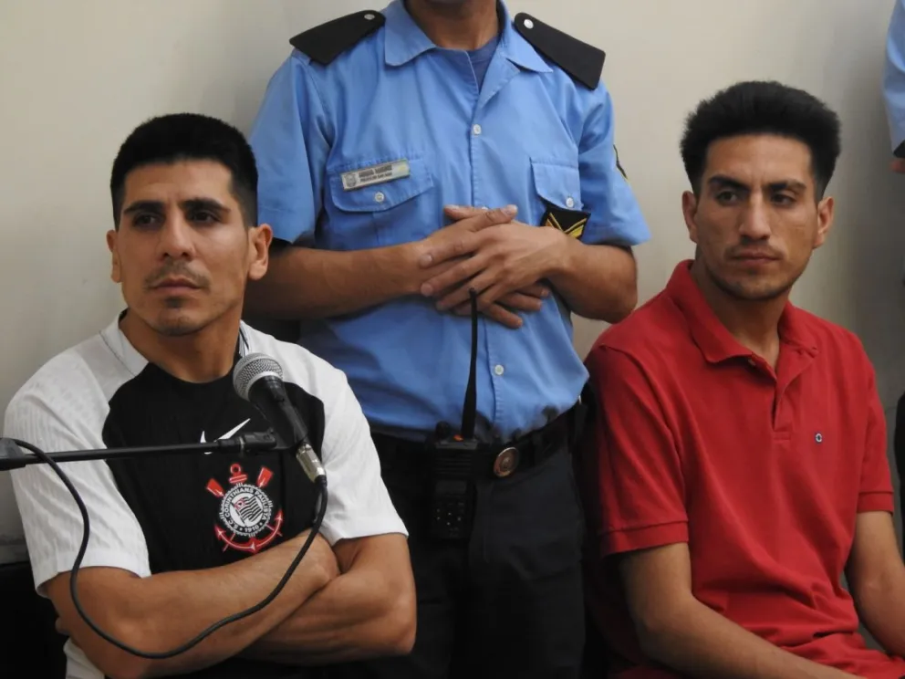 De izquierda a derecha: Franco Ariel, alias “Chorico”, y Jonathan Mauricio González. Foto 0264Noticias.