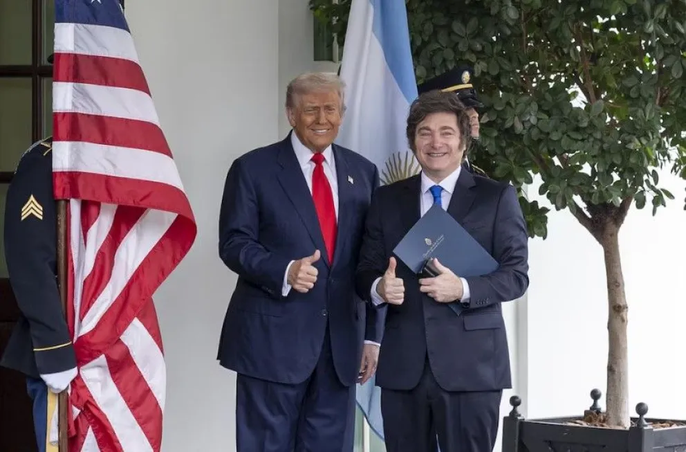 Donald Trump, presidente de Estados Unidos, y su par, Javier Milei, de Argentina.