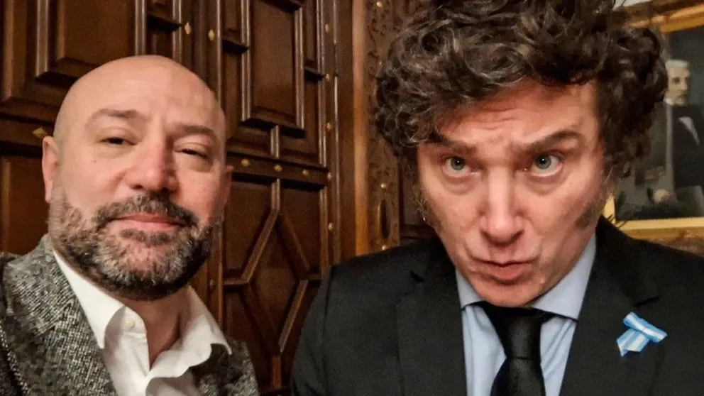 Diego Spagnuolo y Javier Milei.