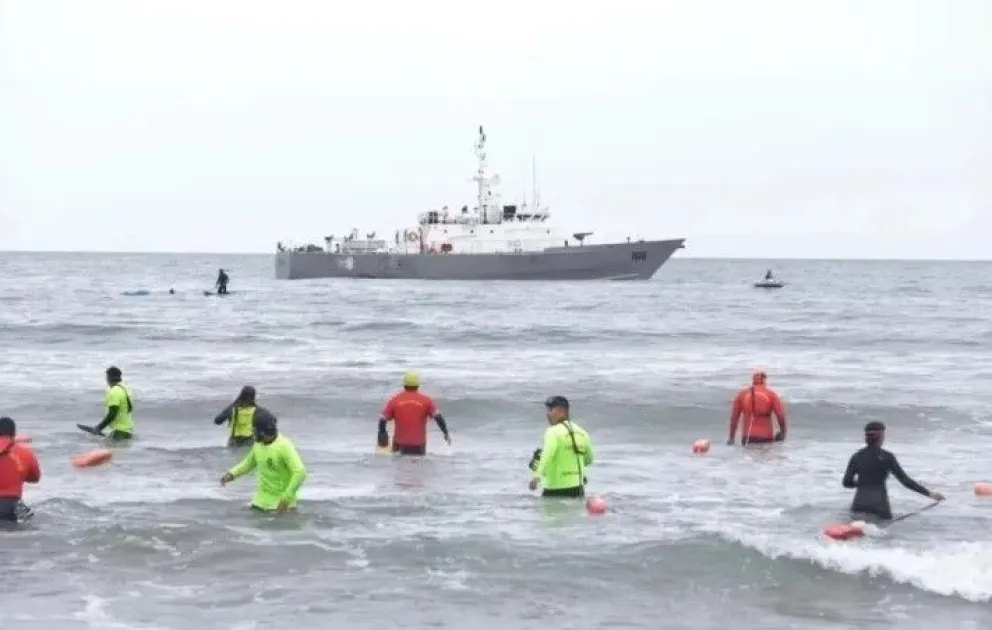 Mega operativo. Para dar con el sanjuanino que se encuentra desaparecido en la playa de La Serena, desde el lunes pasado.