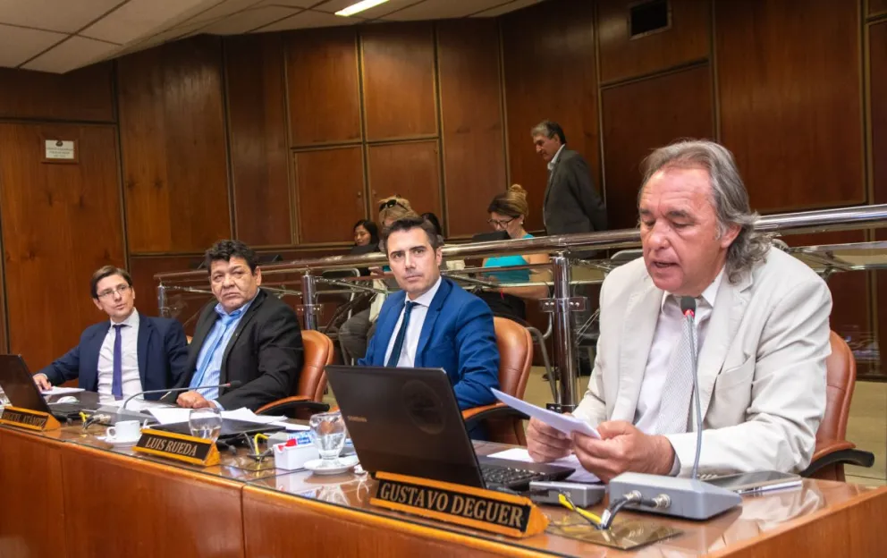 Bancada. Desde la izquierda, los bloquistas Federico Rizo, Miguel Atampiz, Luis Rueda y Gustavo Deguer.