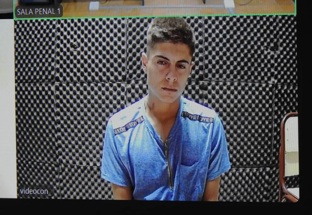 Aguirre siguió la audiencia de este miércoles vía Zoom desde el Servicio Penitenciario, donde se encuentra cumpliendo la prisión preventiva. Fotos 0264Noticias.