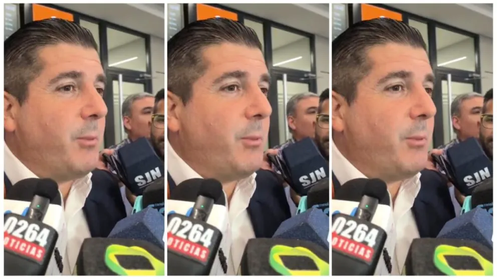 Daniel Ketchibachian CEO de Aeropuertos Argentina, brindó declaraciones este martes en la inauguración de obras en el aeropuerto Domingo Faustino Sarmiento.