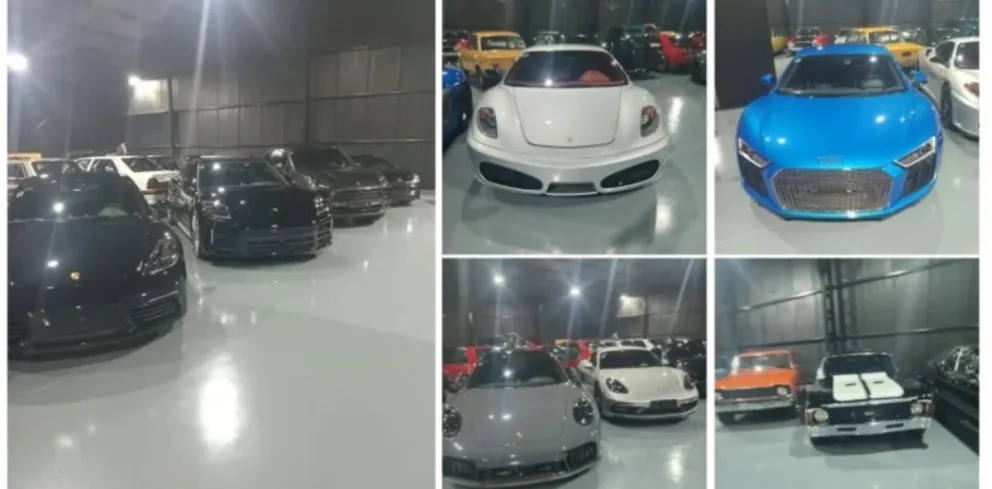 La flota de 54 vehículos hallada en un galpón de la lujosa quinta de Villa Rosa, Pilar.