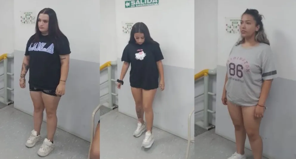 Las tres mecheras de Caucete que robaron en el Hiper Libertad.