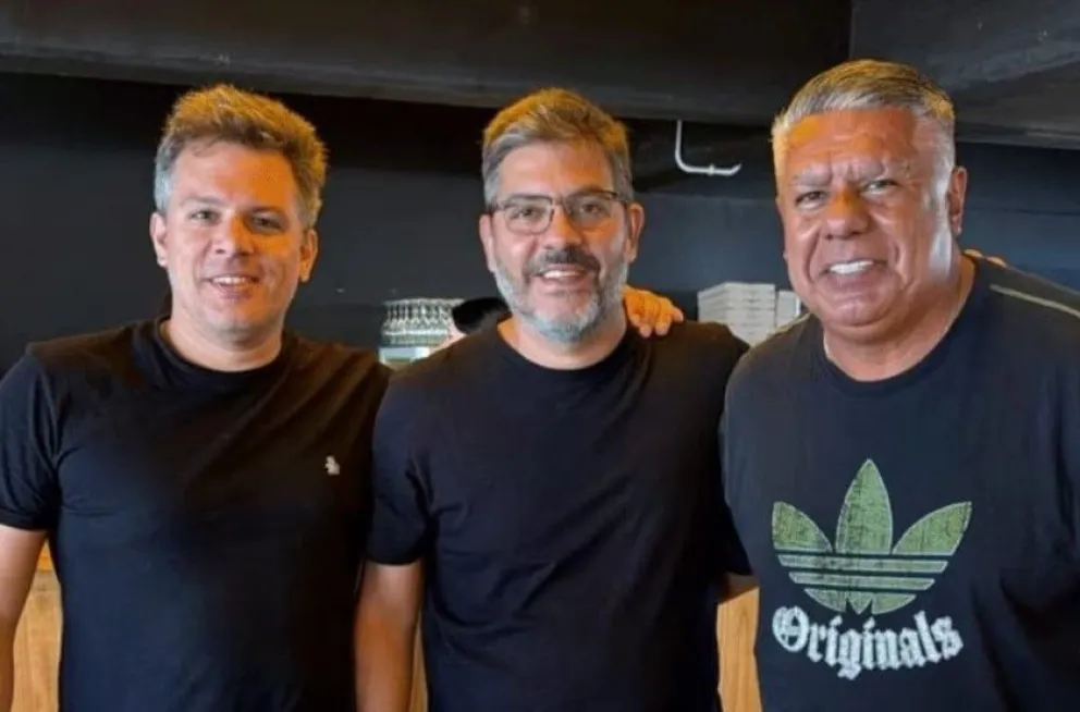 Claudio Tapia junto a Carlos Bianco y Santiago Pérez Teruel.