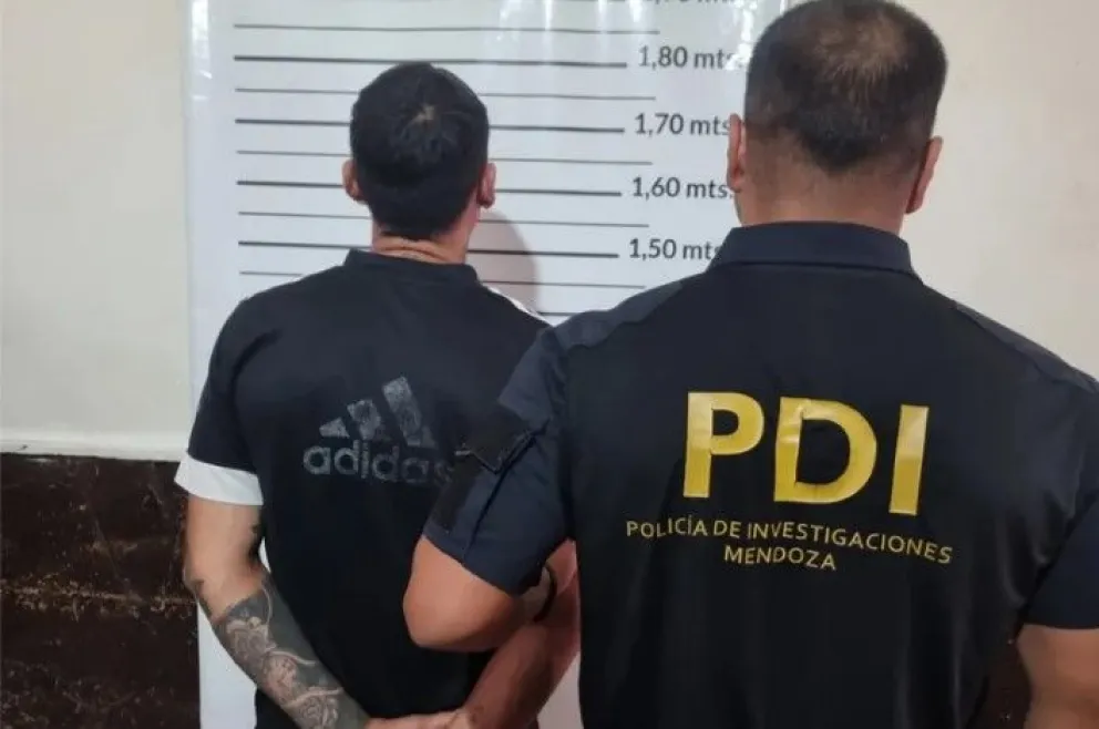 Cristian Arabel, ya detenido en Mendoza.